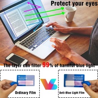 Filtre d'écran d'ordinateur anti-lumière bleue, type suspendu, amovible, anti-choc, en acrylique, pour ordinateur portable et écran de bureau, 13 à 34 pouces