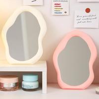 Vente en gros Miroir de maquillage en plastique mignon créatif en forme de nuage Miroirs cosmétiques de beauté de bureau irréguliers