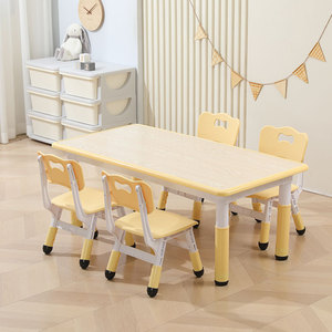 Ensemble table et chaise pour enfant en plastique de haute qualité au design moderne, idéal pour l'étude, les activités à domicile, l'école et la maternelle. - Product Image 4