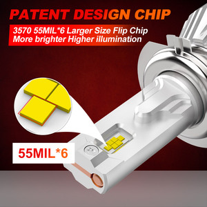 120W tên lửa xe đèn pha H8 H9 H11 LED H1 H3 hb3 9005 H15 9006 880 9012 6500K 12V NR H7 H4 led đầu đèn 55W 12000lm H7 H4 - Product Image 4