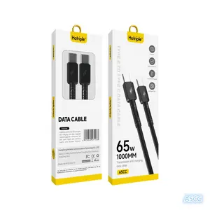 Hotriple a5cc Giá Rẻ Giá Loại C Để Loại C Pd 65W Nhanh Chóng Sạc USB Cáp Dữ Liệu 1M PVC Điện Thoại Di Động Dòng Dữ Liệu Cho IP 15 Tùy Chỉnh