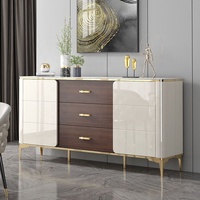 Console et table d'appoint minimalistes pour salon et chambre, table basse et buffet en bois blanc de style campagnard