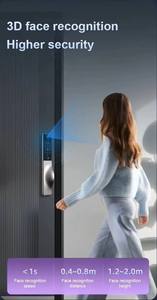 قفل ذكي للمنزل يتحكم به عبر تطبيق تويا واي فاي مع التعرف على الوجه ثلاثي الأبعاد وبصمة الإصبع وكاميرا للباب الأمامي - Product Image 4