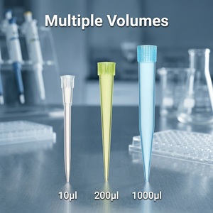 Puntali per <span class=keywords><strong>Pipette</strong></span> Sterili a Bassa Ritenzione Universali 10ul 200ul 1000ul in Plastica PP di Grado Medico, Trasparenti, per Laboratorio - Product Image 3