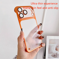 Funda Protectora para iPhone 12 13 17Pro ProMax, Media Cubierta, Sin Marco, Electrochapada, Esmerilada, Ultrafina, con Protector de Lente Anti-Caídas