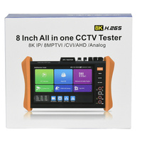 H12-MOVTADHSEF Probador de IPC 8K de Función Completa, Analógico CVI TVI AHD SDI CCTV POE++, Nuevo Puerto SFP de Un Gigabit con Protección de Seguridad