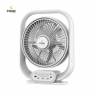 12 inch Portable rechargeable desktop fan phone emergency charging outdoor solar charger