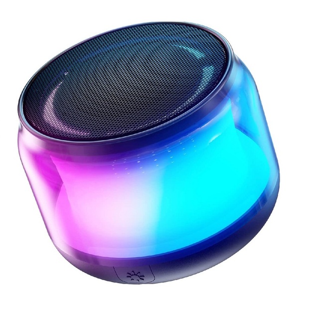 Portable Bluetooth Speaker with Color Lights Loud Sound with Wireless Stereo Pairing Mini Gifts for Kids Teen Girls Boys Women