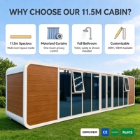 PrimeHome Conteneur Modulaire Mobile de 40 pieds, Capsule Apple Écologique, Moderne, avec Salle de Bain Intégrée, Préfabriqué, pour Résidence ou Bureau