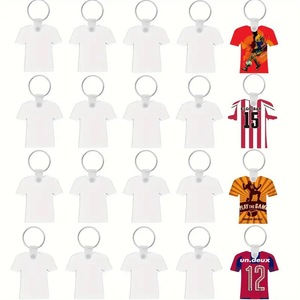 Wholesale Digital Photo MDF Blank Eco-friendly Heat Transfer Keychain DIY Apparel Decoration Customizable Fan Merchandise