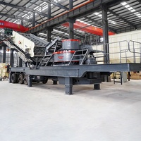 Vente flash : installation de production de sable à moyenne échelle, haute performance, 100-260 t/h, 2x90 kW, concasseur mobile VSI