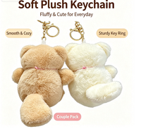 Peluche douce en forme de chat porte-bonheur 3D, écologique, avec porte-clés lumineux et pompon clochette, modèle tendance