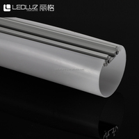 Profilé en aluminium T60 de 60mm de diamètre avec couvercle givré PC suspendu ou tube lumineux monté en surface