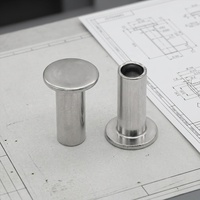 Rivets semi-tubulaires à tête bombée en acier au carbone zingué noir M3M4M5 – Rivets creux pour toiles et meubles, rivets semi-creux à tête dôme