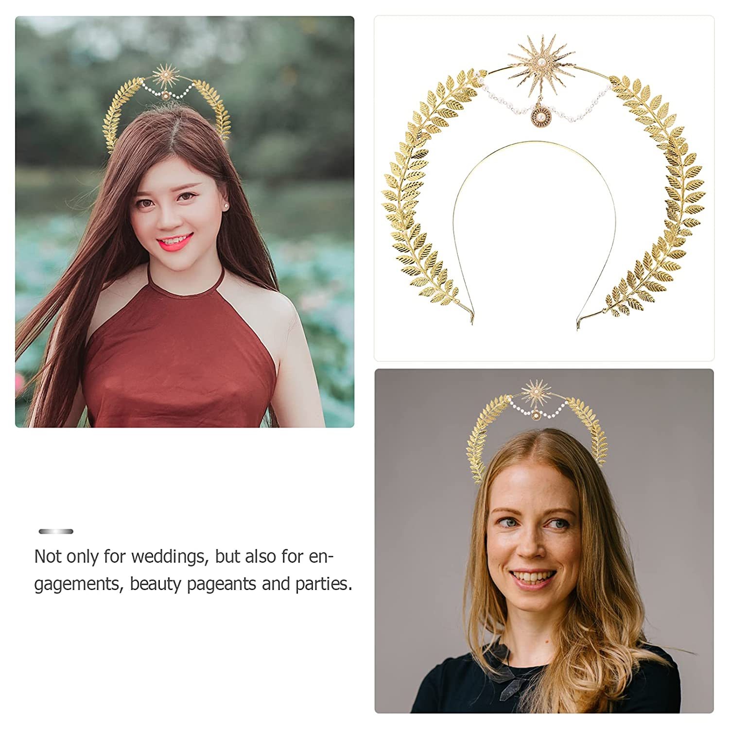 Greek Goddess Accessories - Gold Halo Headband & Tiaras