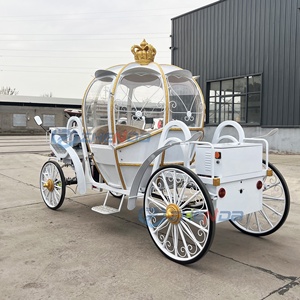 Carruaje de Caballos Eléctrico a Batería para Bodas, Modelo Calabaza, Marca Zhenda, Suministro de Fábrica - Product Image 4