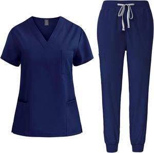 Quick Drying Polyester Doctor Nurses Female Scrub Surgical <b>Uniform</b> Stretchy Scrub Set Women Medical Nursing Scrub <b>Uniform</b> Sets - Product Image 5