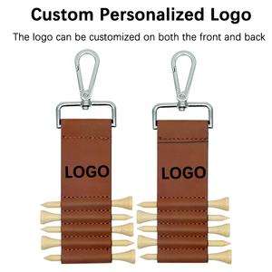 Oem Odmカスタムブランクポータブルパーソナルゴルフポーチバッグタグ収納5ティーキャリアギフトアクセサリーPUレザーゴルフティーホルダー - Product Image 2