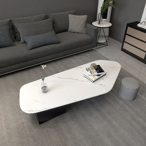 Mesa <span class=keywords><strong>de</strong></span> té pentagonal moderna italiana, losa <span class=keywords><strong>de</strong></span> roca creativa minimalista con almacenamiento <span class=keywords><strong>para</strong></span> salas <span class=keywords><strong>de</strong></span> estar pequeñas - Product Image 2