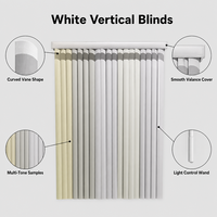 Lames de stores verticaux en PVC de 89 mm, installation facile, taille personnalisée pour fenêtre de cuisine ou salle à manger
