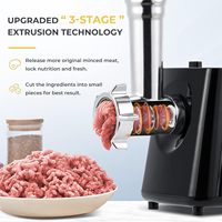 Lovfe Hachoir à viande électrique professionnel robuste et presse-agrumes à tomates, appareil de cuisine haut de gamme en métal pour usage domestique