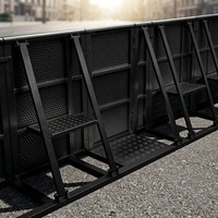 Barrera de Control de Multitudes para Conciertos Musicales con Cerradura y Puerta, Barrera de Escenario, Barrera de Aluminio
