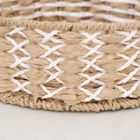 Ensemble de paniers de rangement circulaires en corde de papier tressée, écologiques, durables et modernes, pour l'organisation de la maison