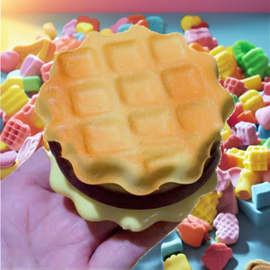 8.5CM PU Realistic Waffle Stress Relief Squishy Toys Unisex 14+ Teens Adults Slow Rebound Sweet Snack Food Fidget Funny - Product Image 2