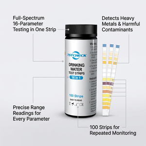 Kit de test d'<span class=keywords><strong>eau</strong></span> de qualité laboratoire 16-en-1 : Bandelettes de test multiparamètres pour le contrôle de la qualité de l'<span class=keywords><strong>eau</strong></span> potable et <span class=keywords><strong>analyse</strong></span> complète - Product Image 3