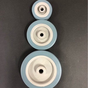 Rueda giratoria silenciosa de PVC, negra y gris, de goma, para carrito de comedor, muebles, maceta, carrito industrial - Product Image 5