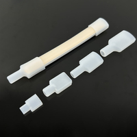 Connecteurs d'extrémité en silicone étanches pour bandes lumineuses LED néon, embouts de scellement carrés, ronds et droits pour bandes néon