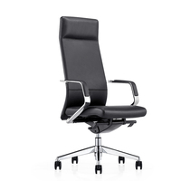 Chaise de bureau pivotante de direction moderne de haute qualité avec design ergonomique, dossier haut, base à cinq étoiles, garantie de 3 ans
