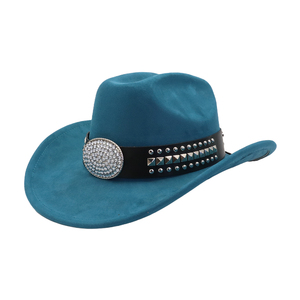 Sombreros <span class=keywords><strong>Indiana</strong></span> <span class=keywords><strong>Jones</strong></span> de haute qualité en stock USA Texas daim Western Cowboy <span class=keywords><strong>chapeau</strong></span> en gros unisexe extérieur luxe haut Fedora chapeaux - Product Image 4