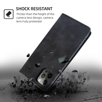 Étui de téléphone en PU TPU avec support pour Samsung Galaxy Note 20 Ultra M62 M53 M52 M14 M33 M32 M12 F52 5G, avec emplacement pour cartes, portefeuille, housse de téléphone