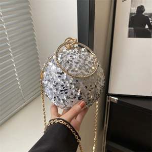 Tas Tangan Berlian Imitasi Berkilau Emas, Tas Clutch Malam untuk Wanita, Tas Tangan Clutch Wanita untuk Acara Pernikahan/Prom/Acara Black-Tie - Product Image 4