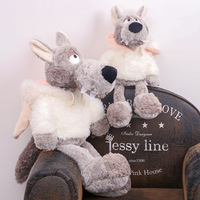 Peluche personnalisée pour enfants, mouton en fourrure douce et moelleuse, loup en peau de mouton, en coton plastique, fabriqué par le fabricant