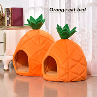 Lit pour chat portable en peluche de velours de conception personnalisée en forme d'ananas