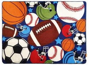 <span class=keywords><strong>Tapis</strong></span> <span class=keywords><strong>de</strong></span> sport en polyester bleu amusant <span class=keywords><strong>pour</strong></span> garçons et filles, enfants, imprimé ballon <span class=keywords><strong>de</strong></span> football/basket-ball/football/tennis, réversible, antidérapant, fabriqué à la machine, <span class=keywords><strong>pour</strong></span> la maison - Product Image 3