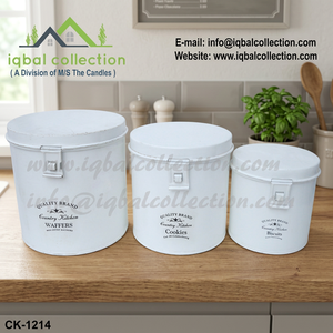 Recipiente Redondo Clásico de Hierro Ecológico para Almacenamiento de Alimentos con Preservación de Frescura - Product Image 3