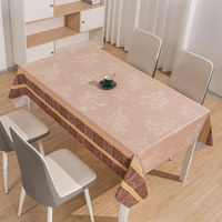 Nappe Rectangulaire Imprimée Verte Anti-Plis Effet Soie RNPT, Résistante à la Chaleur pour le Printemps