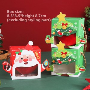 Caja de Papel para Dulces, Galletas y Chocolate con Diseño de Ventana de Cartón Blanco para Regalo de Navidad, Nochebuena - Product Image 6