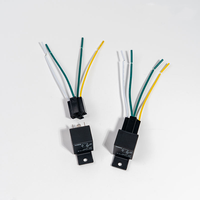 Relé Automotriz de 4 Pines, 12V, 40A, con Arnés de Cableado y Conector, Apto para Autos, Camiones, Motocicletas y Embarcaciones Marítimas
