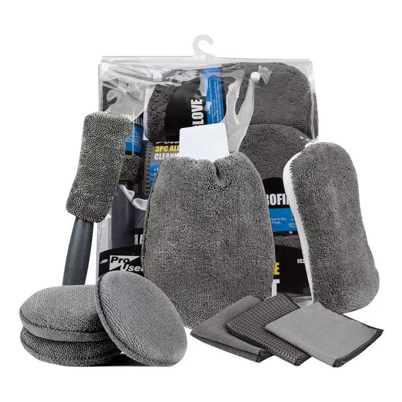 Multifunction Portable 9pcs Microfiber Car Wash