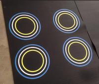 Revêtement de sol en caoutchouc personnalisable pour salle de sport, zones d'entraînement de force, amortissant, insonorisant, antidérapant, 1m x 1m, sol rembourré