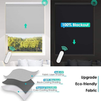 Persianas Enrollables Modernas e Inteligentes sin Cable, Diseño Liso, Seguras para Niños, con Control Motorizado, Opacas, para Ventana, Gran Venta