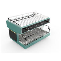 Carefor Machine à café espresso professionnelle multifonctionnelle 9AR semi-automatique à LED Machine à cappuccino électrique en acier inoxydable 11L