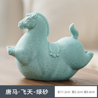 Cheval à bascule en céramique fait main en gros, collection d'animaux, figurine, décoration de bureau à domicile pour anniversaire