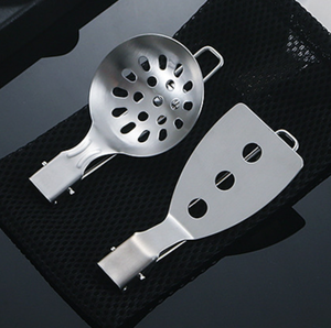 Set di Utensili da <span class=keywords><strong>Cucina</strong></span> Portatili Ultra-leggeri <span class=keywords><strong>in</strong></span> Acciaio Inox 304, Cucchiaio, Colino e Spatola Pieghevoli per Campeggio e <span class=keywords><strong>Cucina</strong></span> all'Aperto - Product Image 6