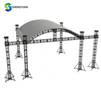 Estructuras de Techo Personalizadas, Arco Plano, Pico, Inoxidable, Estructura de Escenario Modular Portátil de Primera Calidad para Eventos y Conciertos al Aire Libre