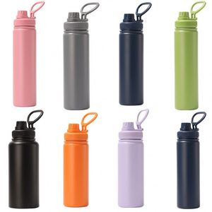 Wholesale OEM Logo 750ml 304 Stainless Steel Vacuum <b>Thermos</b> Water Bottle Lid W Handle 6-12 Hours Insulation Gift Box Packaging - Product Image 1